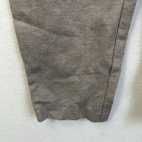 j. jill Ponte Knit Pull-On Pant Woman Large SLIM LEG Grey Tweed-like Faux Zipper - Picture 3 of 7